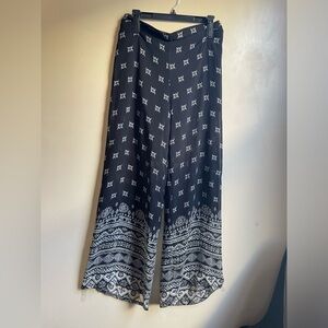 Love Tree Beachy Wide leg sheer pants size L